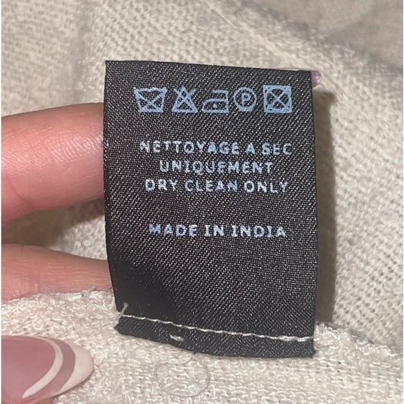 Isabel Marant Étoile Short Sleeve Poncho Top Cream Red Black Size XL - Picture 9 of 10